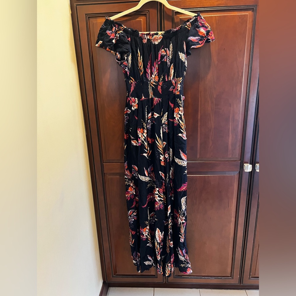 Patrons of Peace Floral Off the Shoulder Jumpsuit - S - Picture 6 of 6